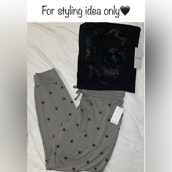 🎉HP🎉New! Splendid Embroidered Star Green Jogger Pants Size Large $138🖤✨ - Picture 4 of 12